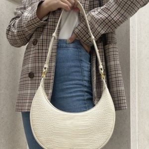 JW PEI Carly Saddle Satchel Bag in Ivory